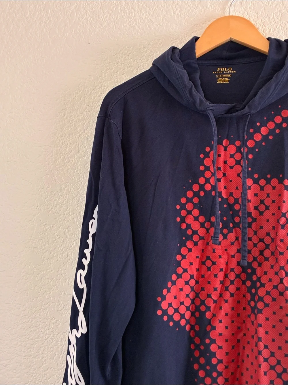 Polo Ralph Lauren | Navy blue hoodie pullover long sleeve graphic tee shirt